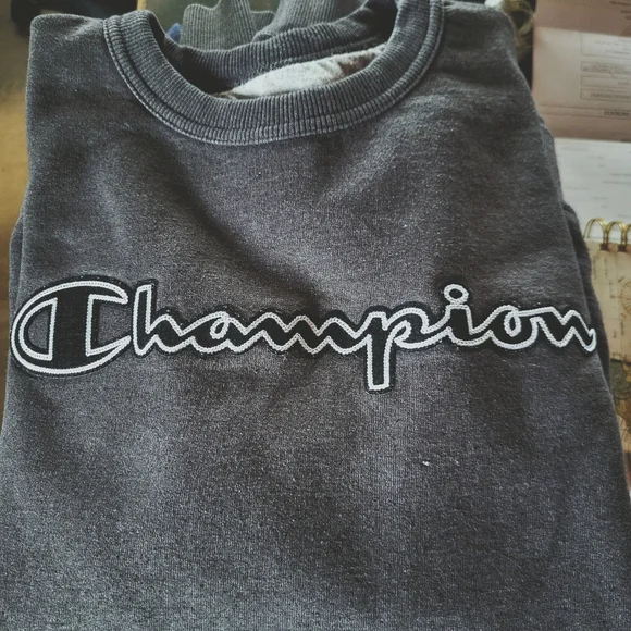 Champion Grey Pullover Sweater Size Large - Picture 3 of 5